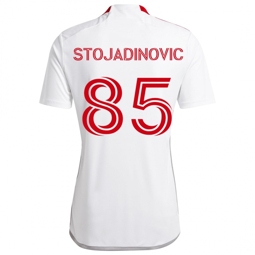 Kinder Marko Stojadinovic #85 Weiß Rot Auswärtstrikot Trikot 2024/25 T-Shirt Schweiz