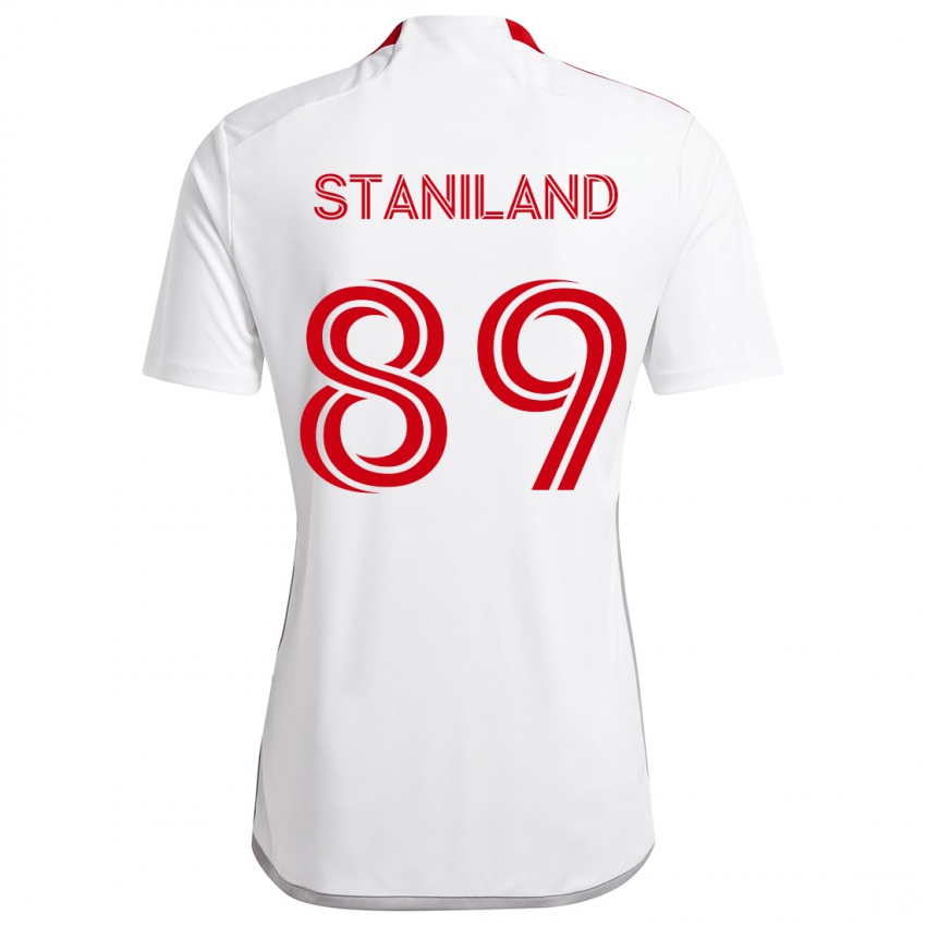 Kinder Charlie Staniland #89 Weiß Rot Auswärtstrikot Trikot 2024/25 T-Shirt Schweiz