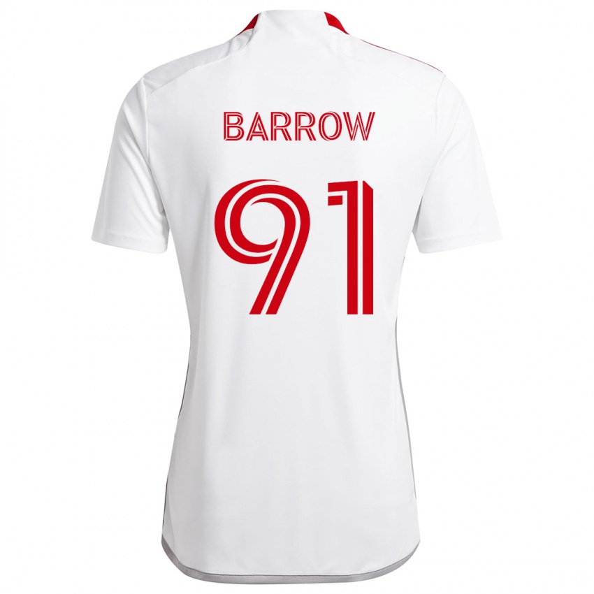 Kinder Dékwon Barrow #91 Weiß Rot Auswärtstrikot Trikot 2024/25 T-Shirt Schweiz