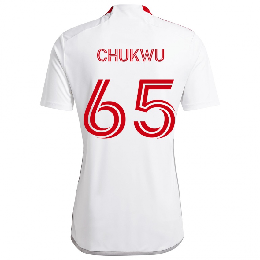 Kinder Joses Chukwu #65 Weiß Rot Auswärtstrikot Trikot 2024/25 T-Shirt Schweiz