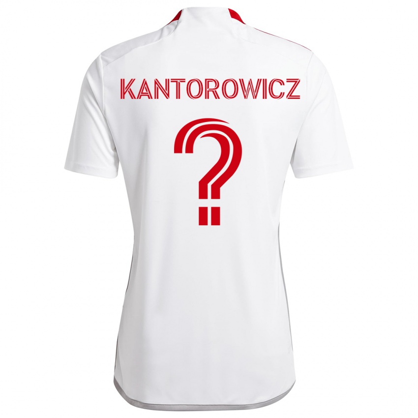 Kinder Dominic Kantorowicz #0 Weiß Rot Auswärtstrikot Trikot 2024/25 T-Shirt Schweiz