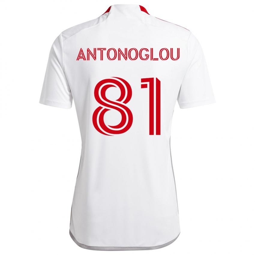 Kinder Themi Antonoglou #81 Weiß Rot Auswärtstrikot Trikot 2024/25 T-Shirt Schweiz