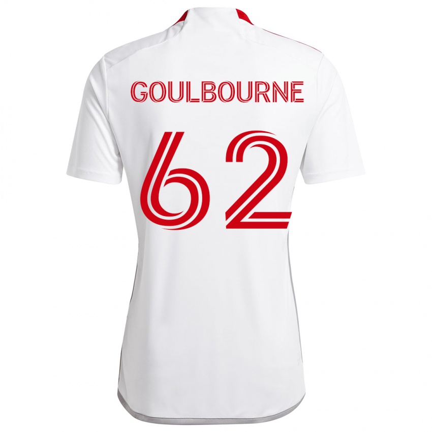 Kinder Rohan Goulbourne #62 Weiß Rot Auswärtstrikot Trikot 2024/25 T-Shirt Schweiz