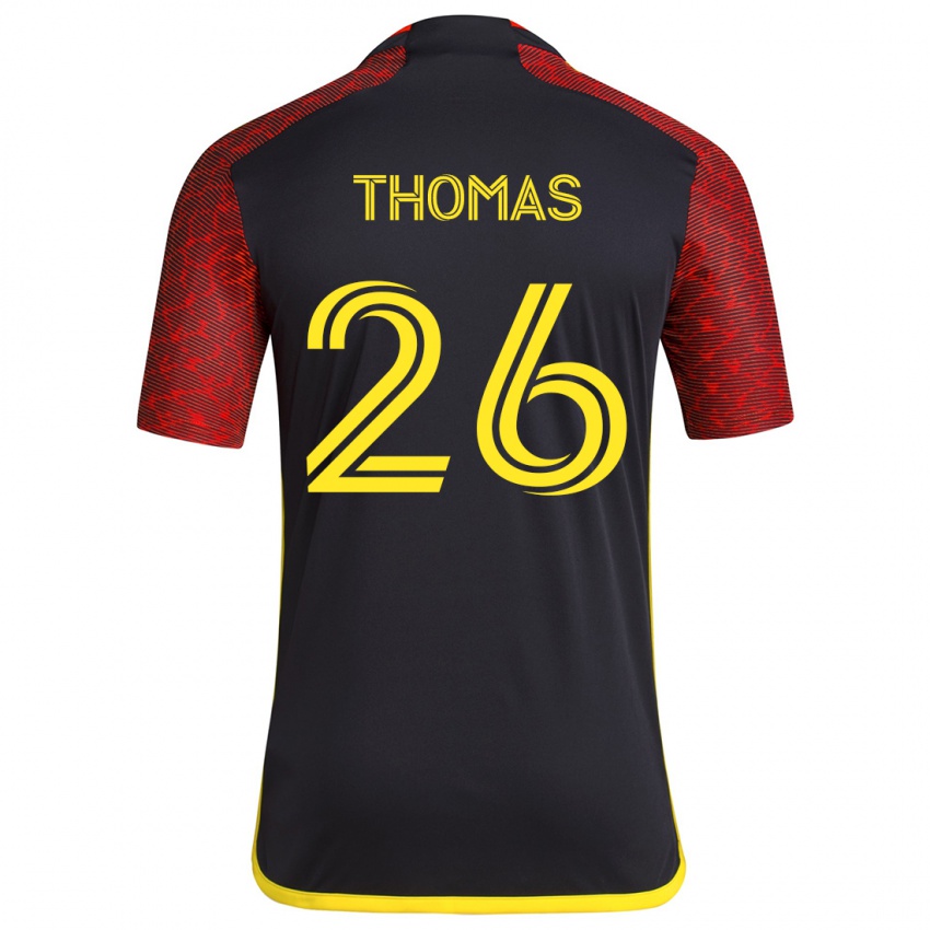 Kinder Andrew Thomas #26 Rot Schwarz Auswärtstrikot Trikot 2024/25 T-Shirt Schweiz