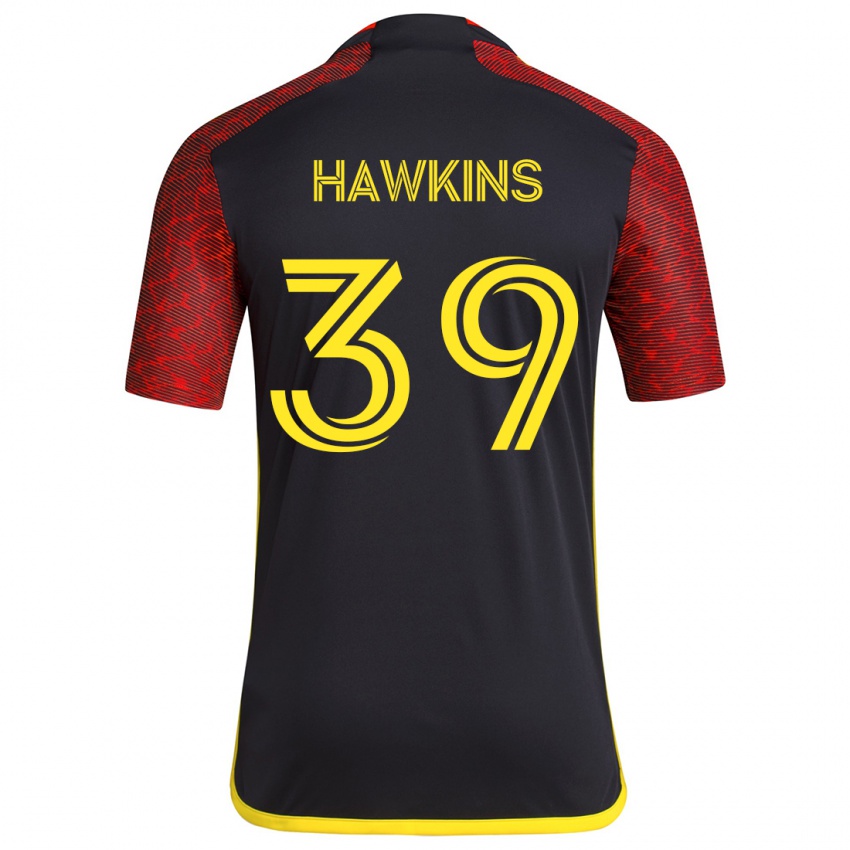 Kinder Stuart Hawkins #39 Rot Schwarz Auswärtstrikot Trikot 2024/25 T-Shirt Schweiz