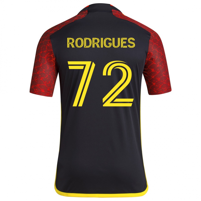 Kinder Braudílio Rodrigues #72 Rot Schwarz Auswärtstrikot Trikot 2024/25 T-Shirt Schweiz