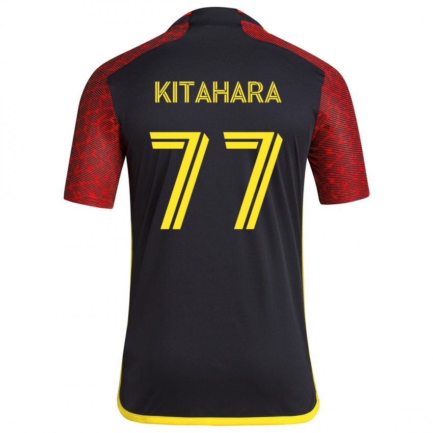 Kinder Sota Kitahara #77 Rot Schwarz Auswärtstrikot Trikot 2024/25 T-Shirt Schweiz