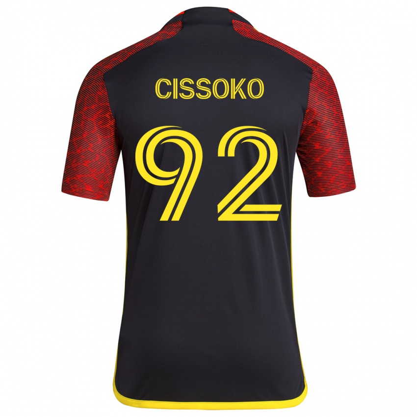 Kinder Abdoulaye Cissoko #92 Rot Schwarz Auswärtstrikot Trikot 2024/25 T-Shirt Schweiz