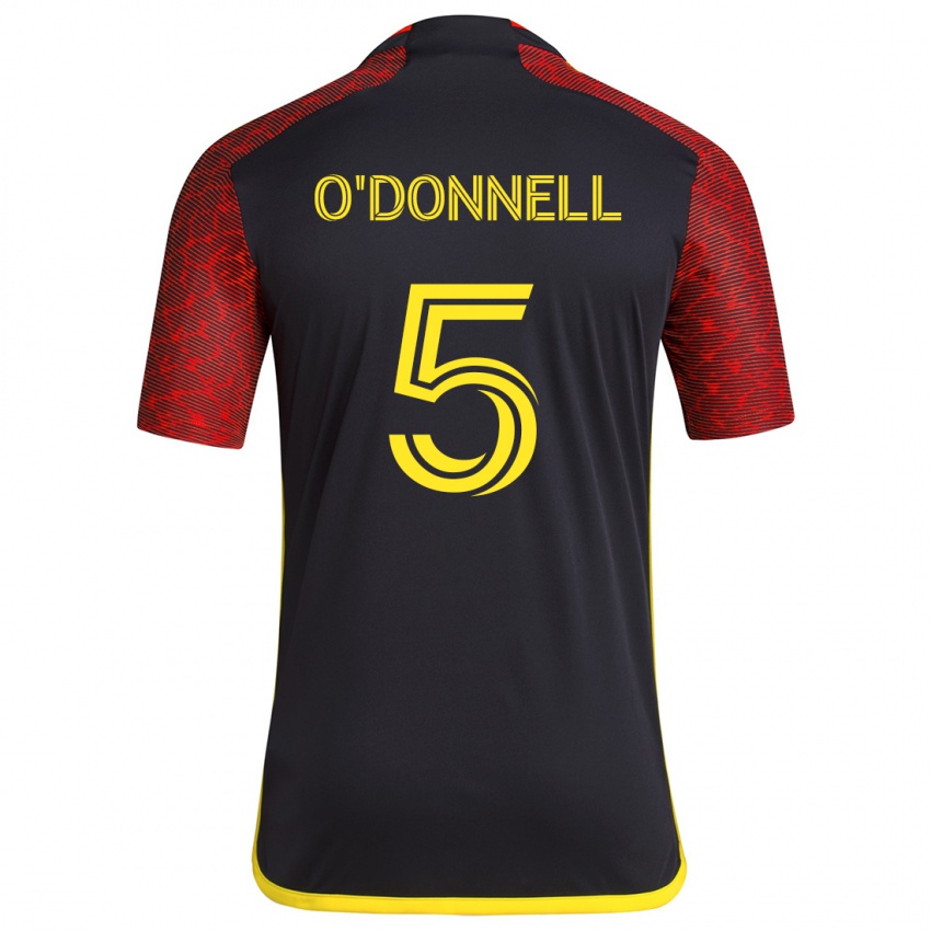 Kinder Kristina O'donnell #5 Rot Schwarz Auswärtstrikot Trikot 2024/25 T-Shirt Schweiz