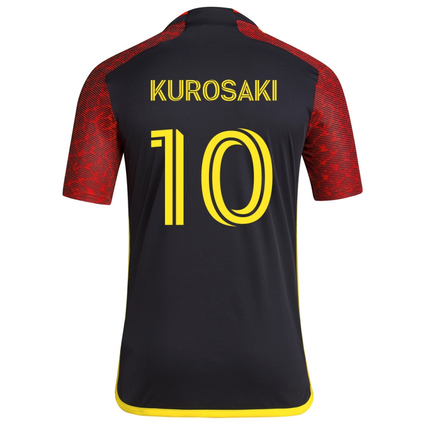 Kinder Yuuka Kurosaki #10 Rot Schwarz Auswärtstrikot Trikot 2024/25 T-Shirt Schweiz