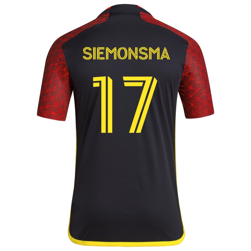 Kinder Sianna Siemonsma #17 Rot Schwarz Auswärtstrikot Trikot 2024/25 T-Shirt Schweiz