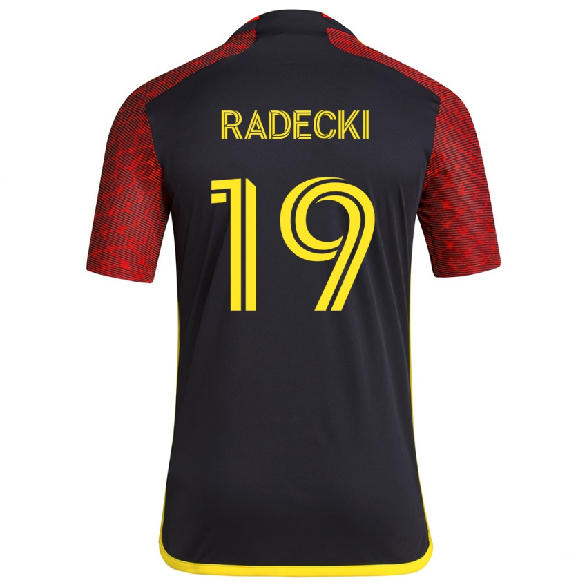 Kinder Taylor Radecki #19 Rot Schwarz Auswärtstrikot Trikot 2024/25 T-Shirt Schweiz