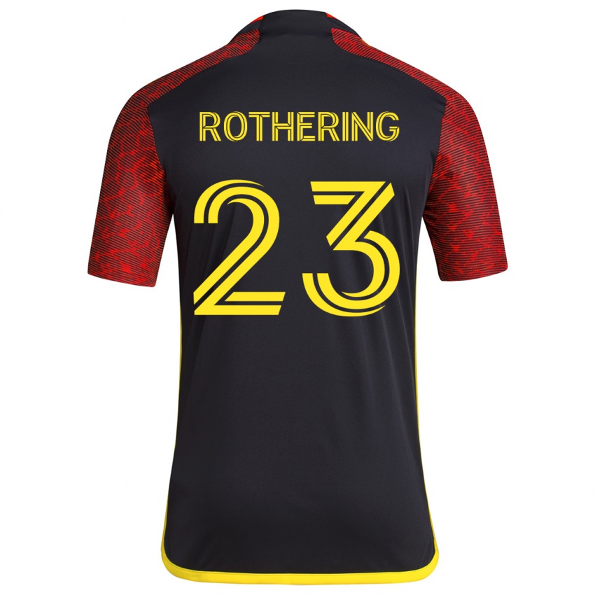 Kinder Holly Rothering #23 Rot Schwarz Auswärtstrikot Trikot 2024/25 T-Shirt Schweiz