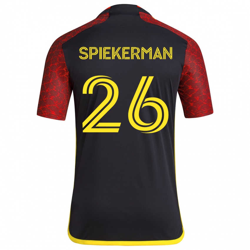 Kinder Stephanie Spiekerman #26 Rot Schwarz Auswärtstrikot Trikot 2024/25 T-Shirt Schweiz