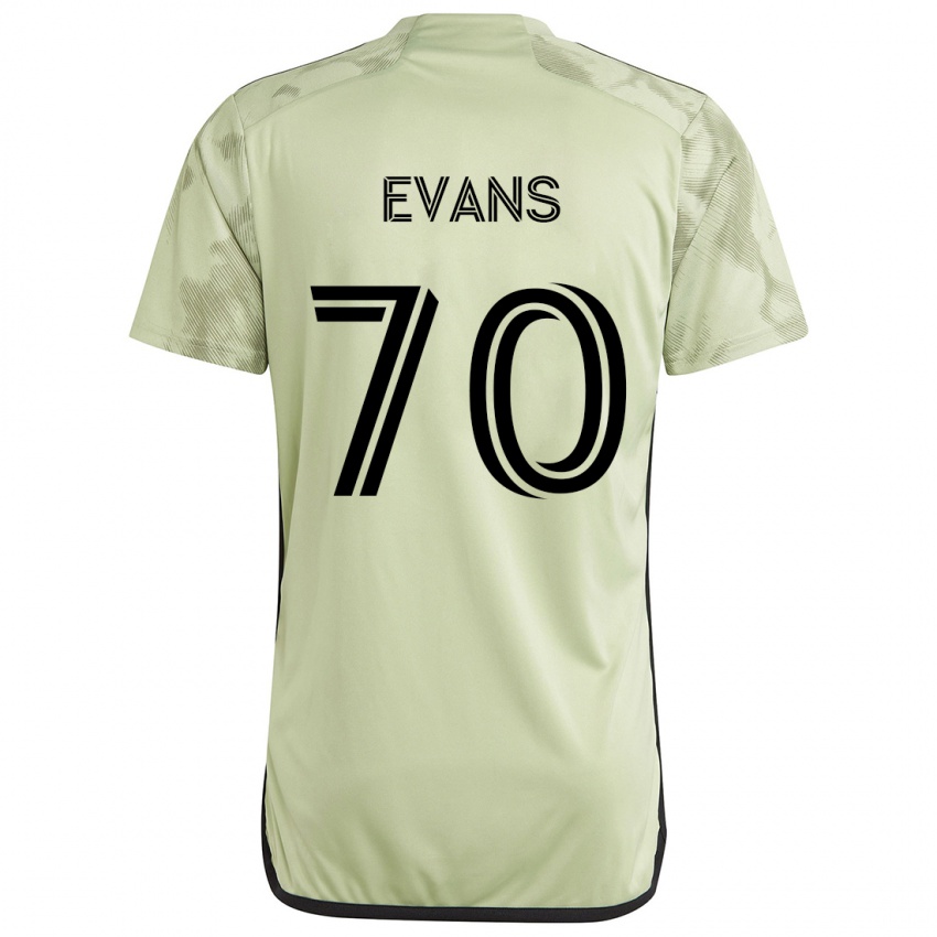 Kinder Matthew Evans #70 Hellgrün Auswärtstrikot Trikot 2024/25 T-Shirt Schweiz