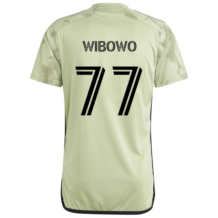 Kinder Adrian Wibowo #77 Hellgrün Auswärtstrikot Trikot 2024/25 T-Shirt Schweiz