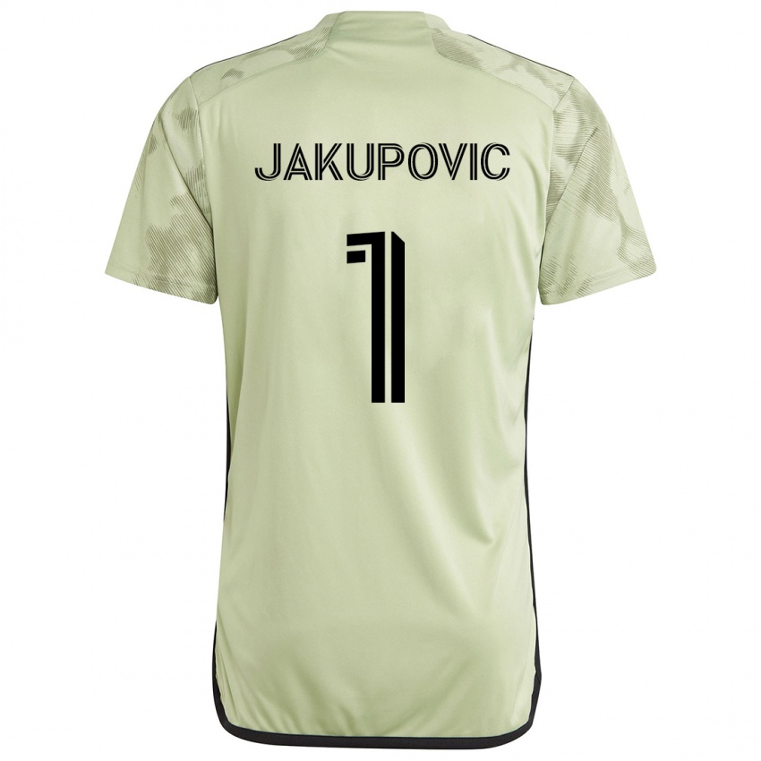 Kinder Eldin Jakupović #1 Hellgrün Auswärtstrikot Trikot 2024/25 T-Shirt Schweiz