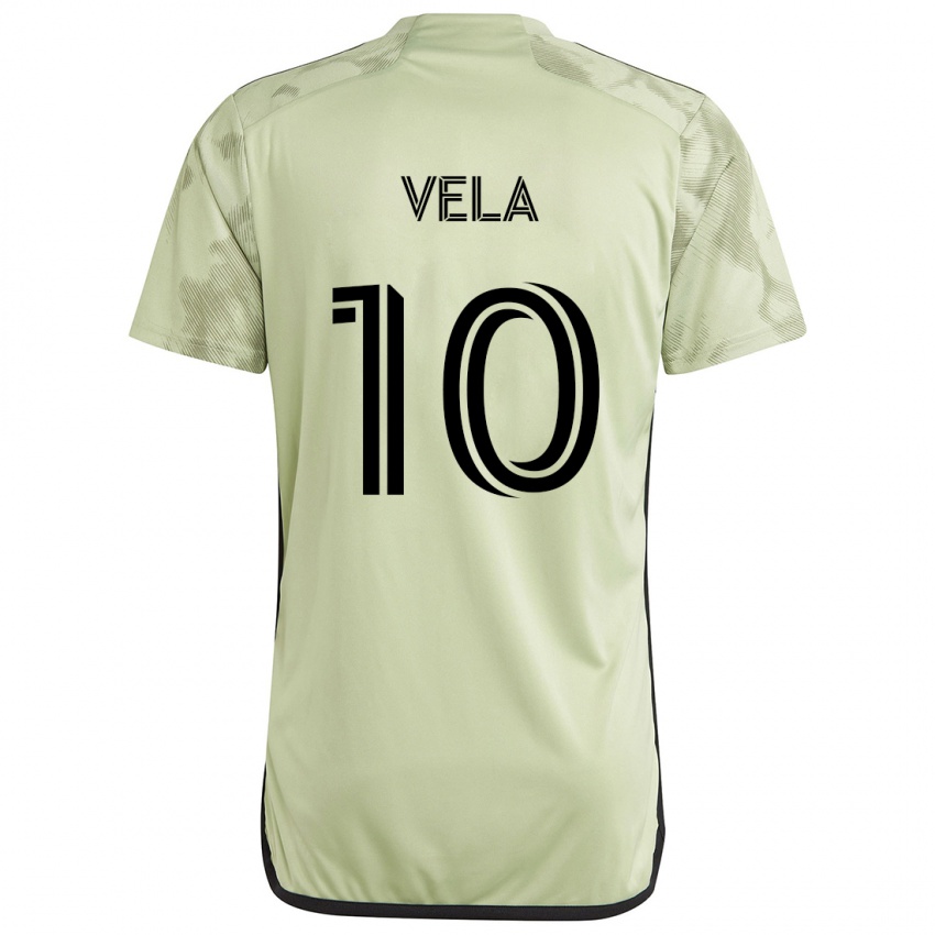 Kinder Carlos Vela #10 Hellgrün Auswärtstrikot Trikot 2024/25 T-Shirt Schweiz