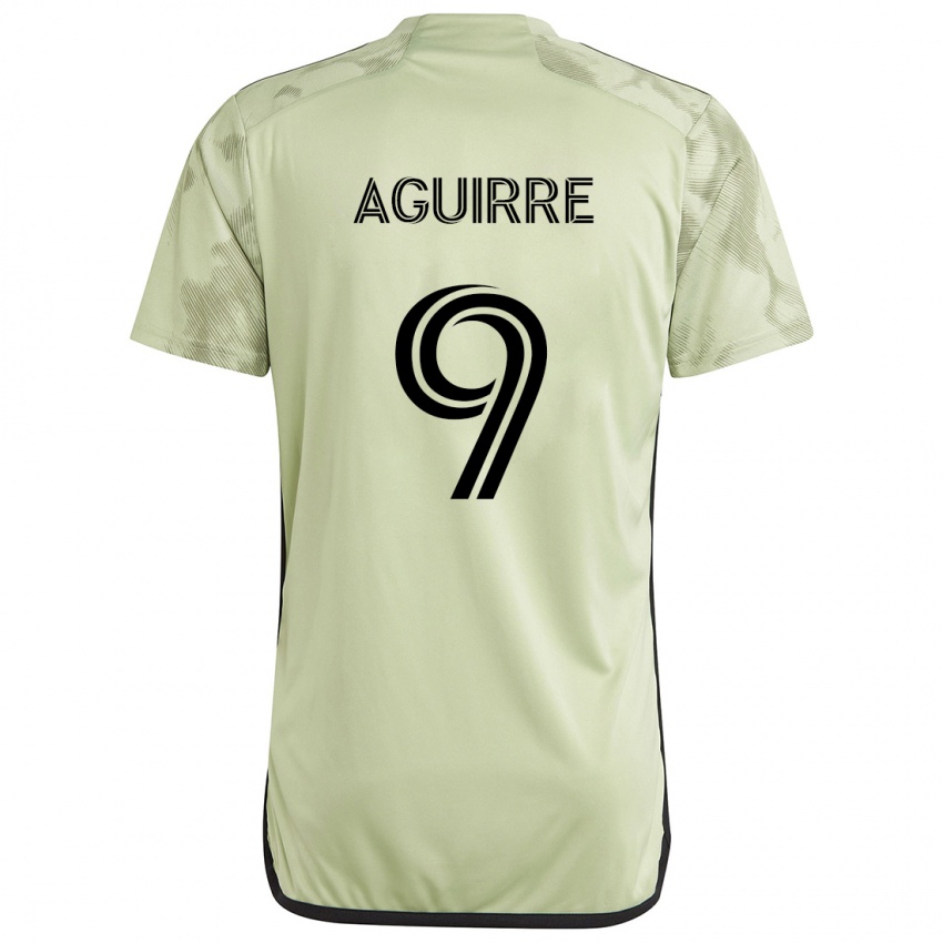 Kinder Dustin Aguirre #9 Hellgrün Auswärtstrikot Trikot 2024/25 T-Shirt Schweiz