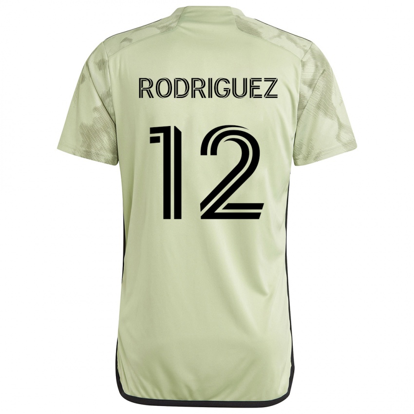 Kinder Jeremi Rodríguez #12 Hellgrün Auswärtstrikot Trikot 2024/25 T-Shirt Schweiz