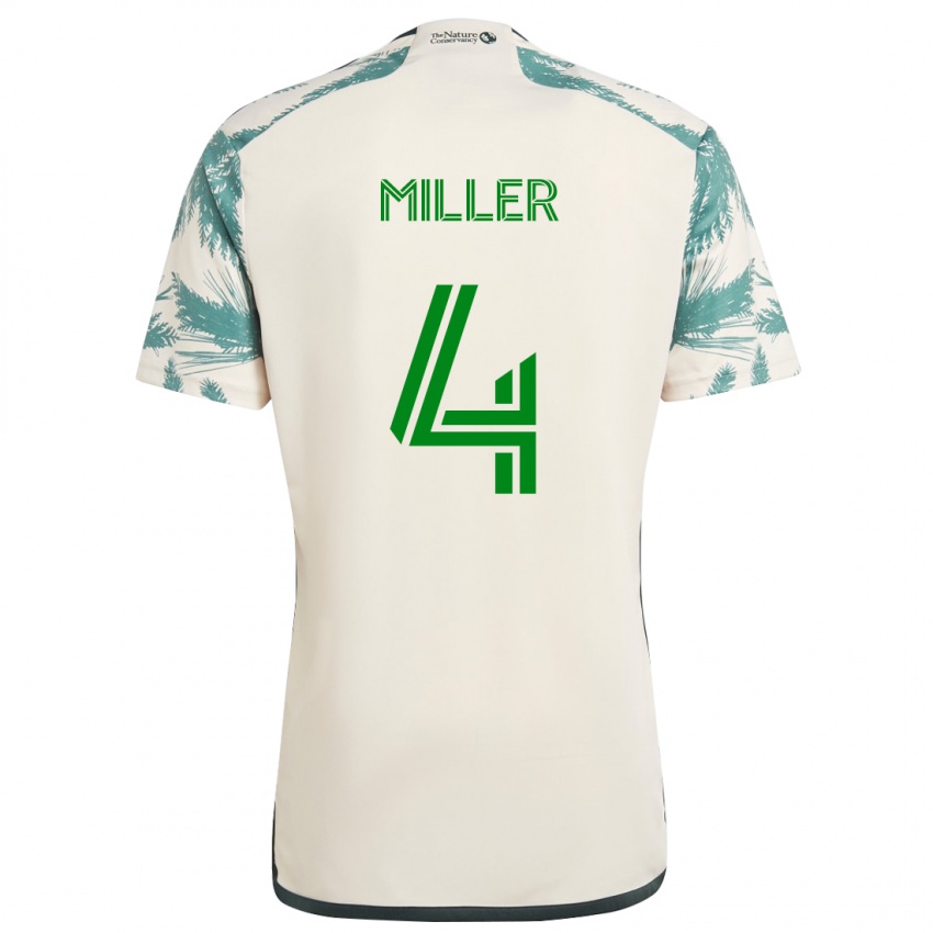 Kinder Kamal Miller #4 Beige Braun Auswärtstrikot Trikot 2024/25 T-Shirt Schweiz