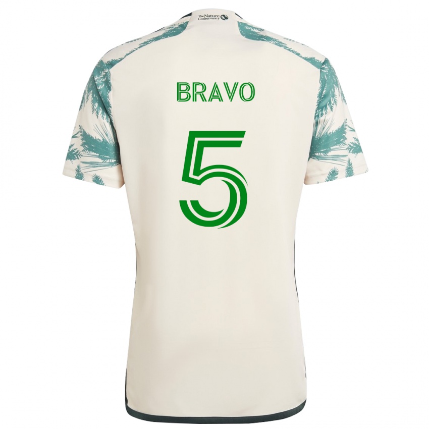 Kinder Claudio Bravo #5 Beige Braun Auswärtstrikot Trikot 2024/25 T-Shirt Schweiz