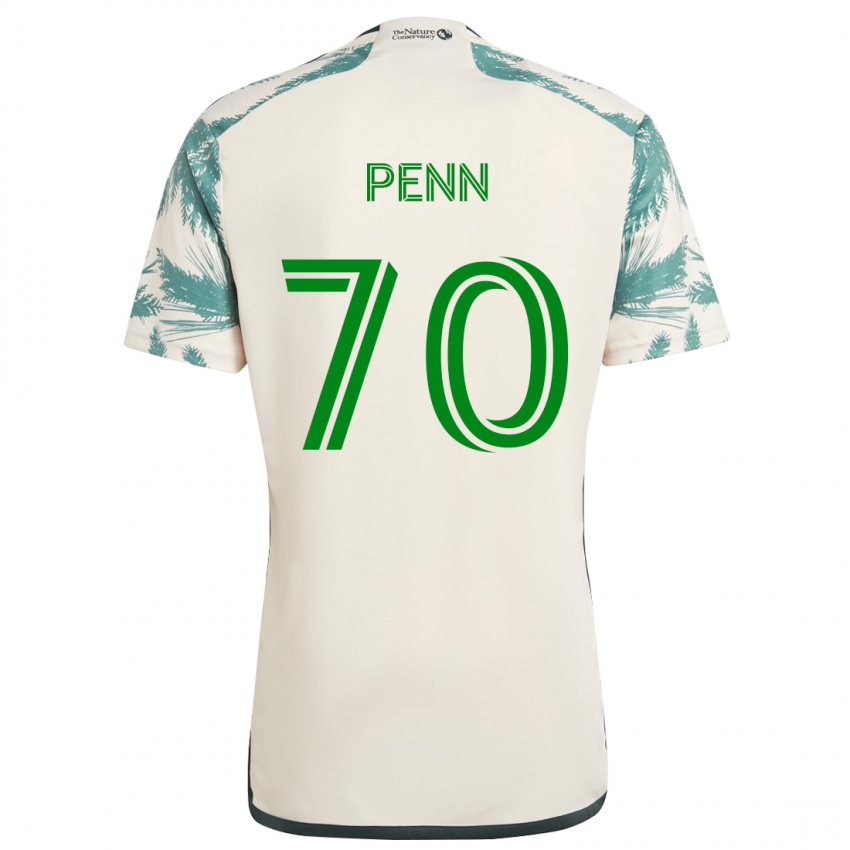 Kinder Josh Penn #70 Beige Braun Auswärtstrikot Trikot 2024/25 T-Shirt Schweiz