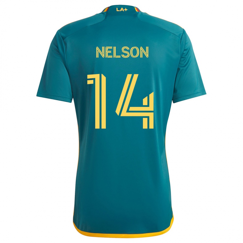 Kinder John Nelson #14 Grün Gelb Auswärtstrikot Trikot 2024/25 T-Shirt Schweiz