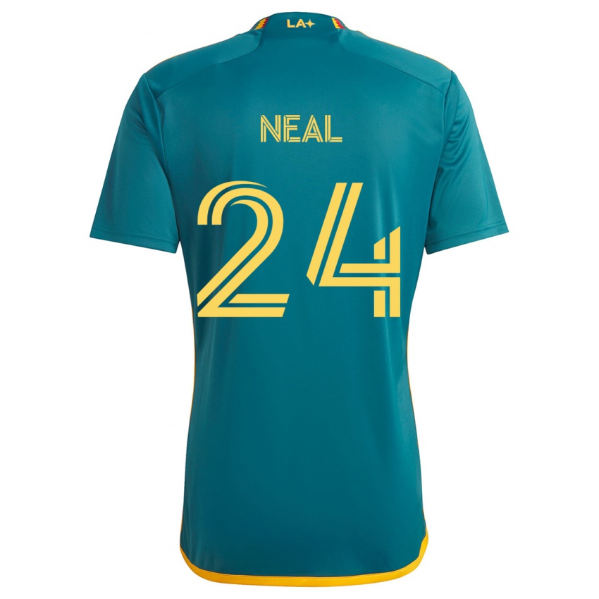 Kinder Jalen Neal #24 Grün Gelb Auswärtstrikot Trikot 2024/25 T-Shirt Schweiz