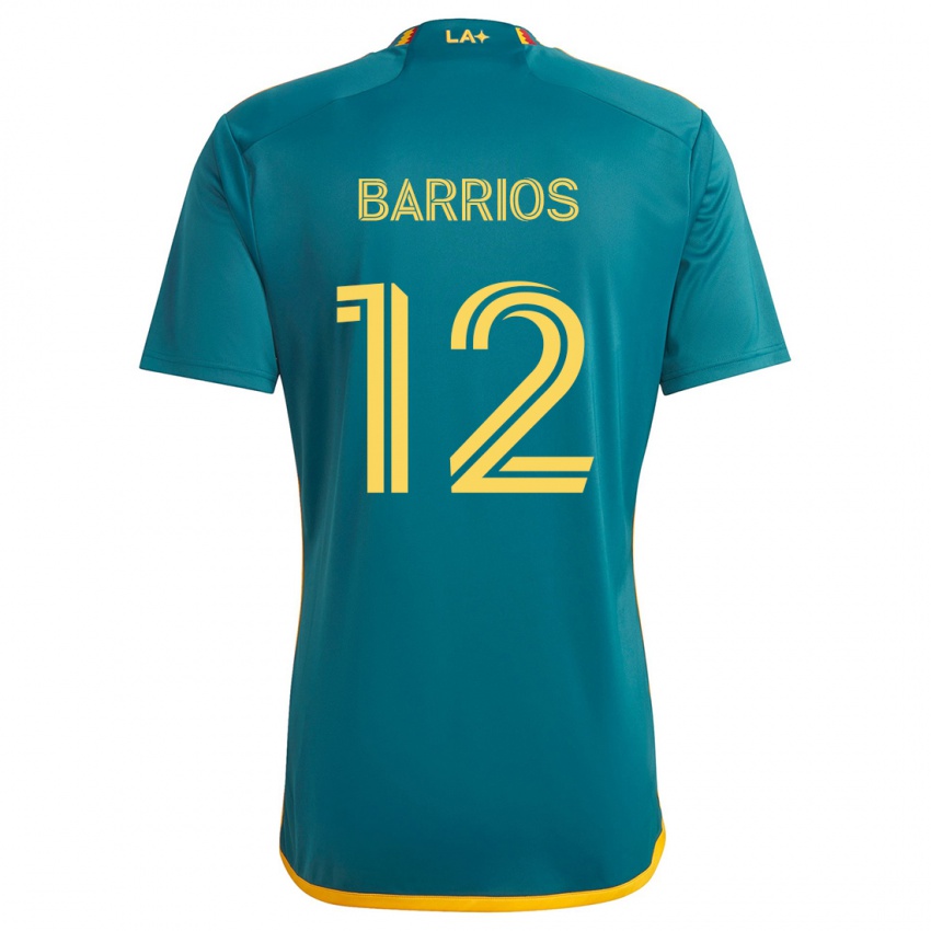 Kinder Michael Barrios #12 Grün Gelb Auswärtstrikot Trikot 2024/25 T-Shirt Schweiz