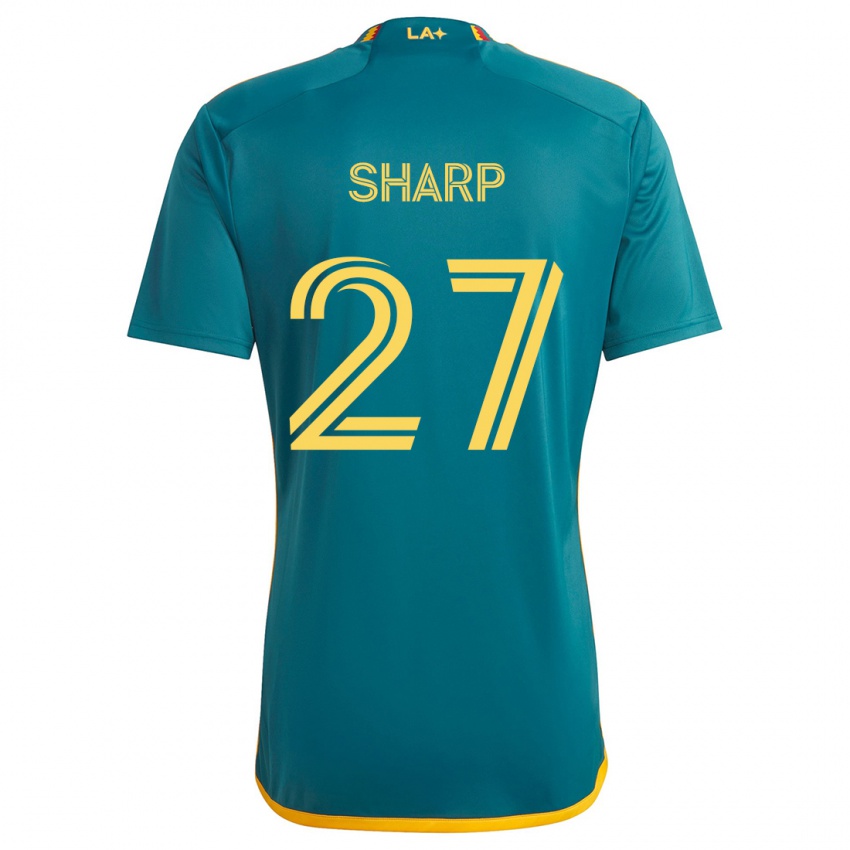 Kinder Billy Sharp #27 Grün Gelb Auswärtstrikot Trikot 2024/25 T-Shirt Schweiz