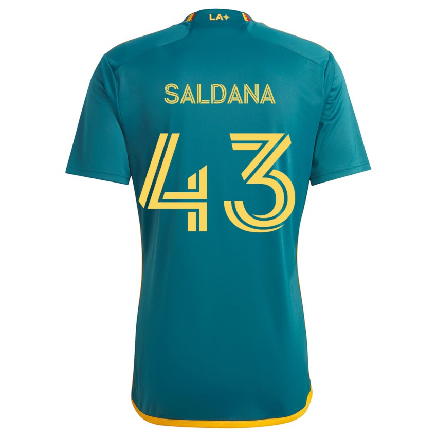 Kinder Adam Saldaña #43 Grün Gelb Auswärtstrikot Trikot 2024/25 T-Shirt Schweiz