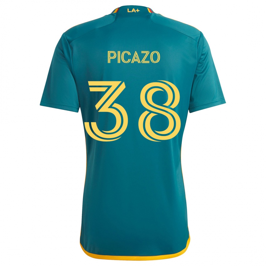 Kinder Axel Picazo #38 Grün Gelb Auswärtstrikot Trikot 2024/25 T-Shirt Schweiz