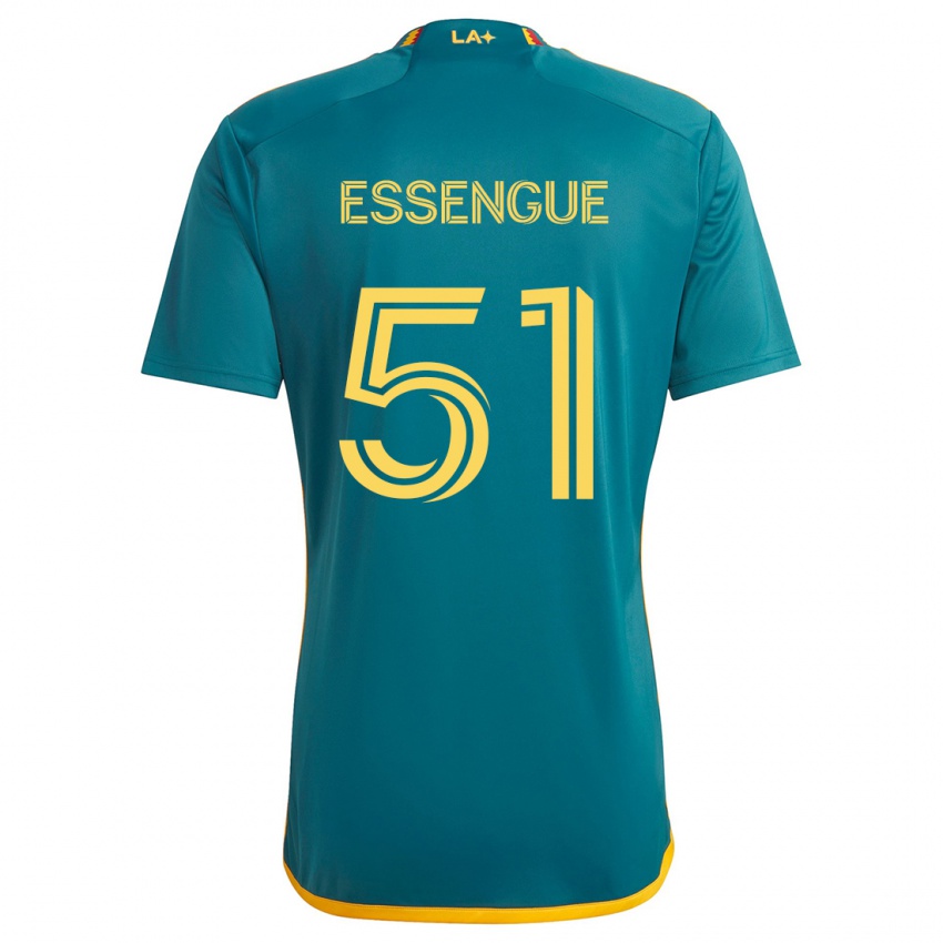 Kinder Ascel Essengue #51 Grün Gelb Auswärtstrikot Trikot 2024/25 T-Shirt Schweiz