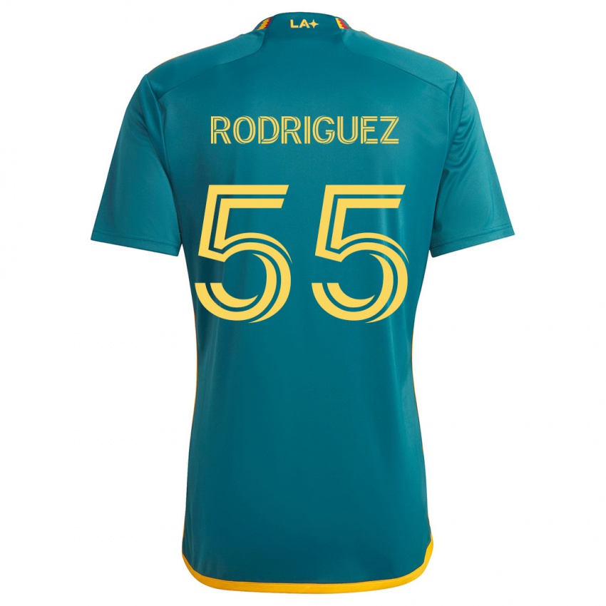 Kinder Diego Rodriguez #55 Grün Gelb Auswärtstrikot Trikot 2024/25 T-Shirt Schweiz