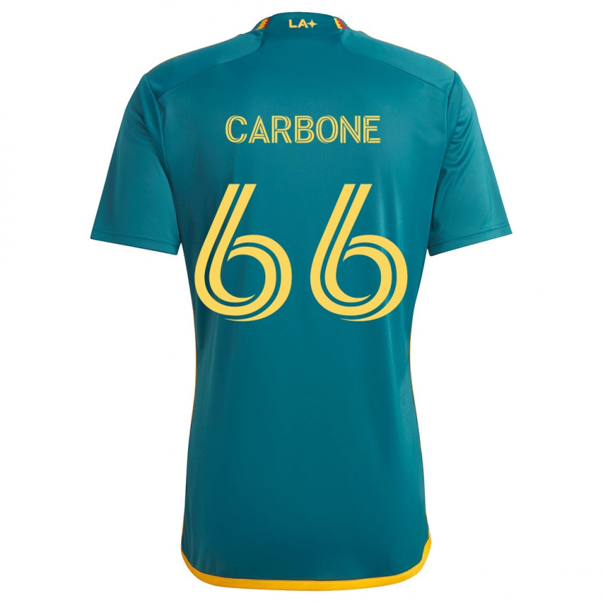 Kinder Matteo Carbone #66 Grün Gelb Auswärtstrikot Trikot 2024/25 T-Shirt Schweiz