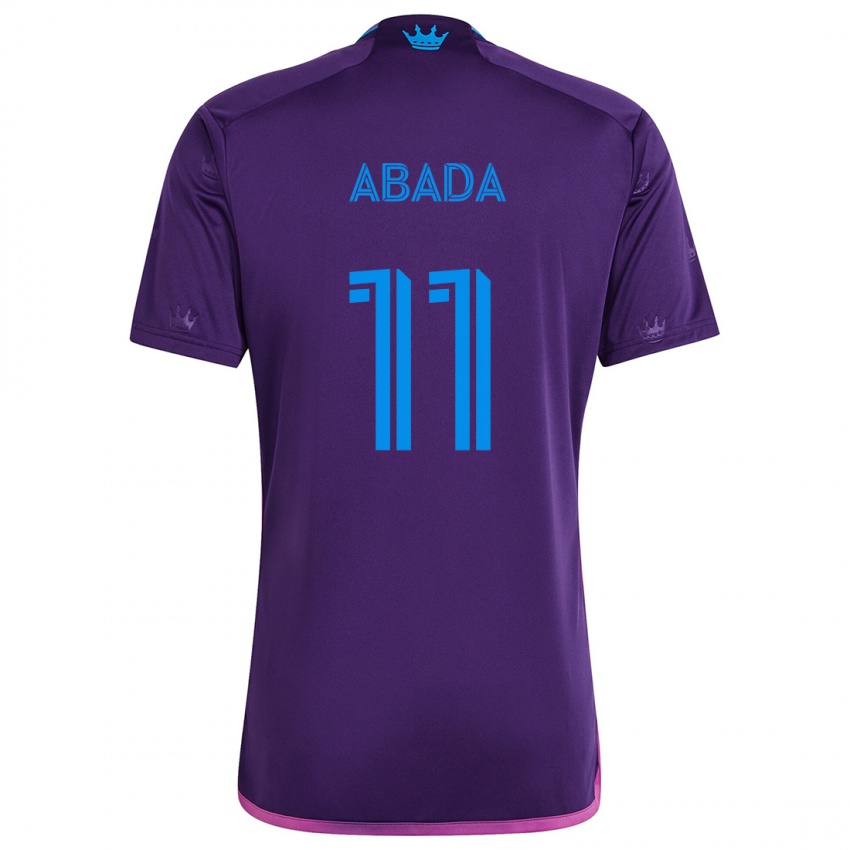 Enfant Maillot Liel Abada #11 Bleu Violet Tenues Extérieur 2024/25 T-Shirt Suisse