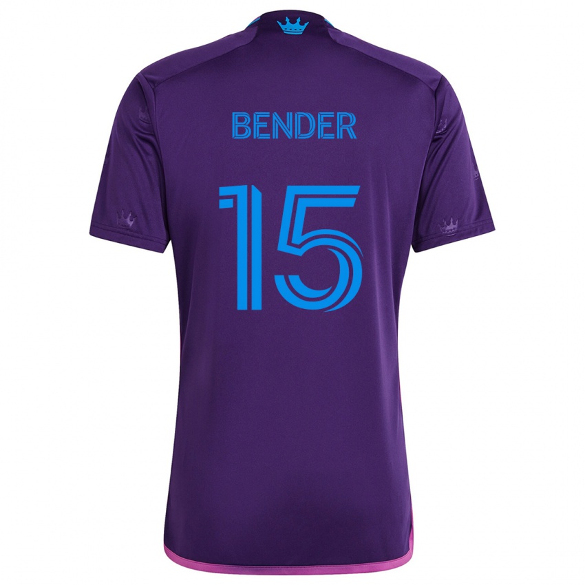 Kinder Ben Bender #15 Lila-Blau Auswärtstrikot Trikot 2024/25 T-Shirt Schweiz