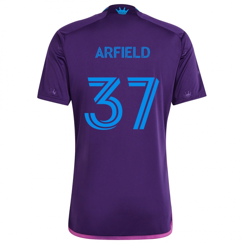 Kinder Scott Arfield #37 Lila-Blau Auswärtstrikot Trikot 2024/25 T-Shirt Schweiz