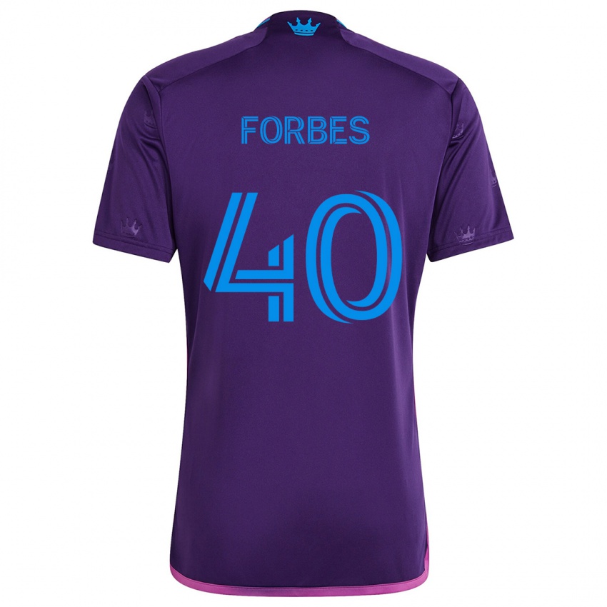 Enfant Maillot Jahlane Forbes #40 Bleu Violet Tenues Extérieur 2024/25 T-Shirt Suisse