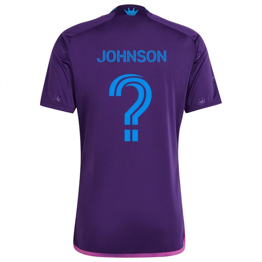 Kinder Tate Johnson #0 Lila-Blau Auswärtstrikot Trikot 2024/25 T-Shirt Schweiz