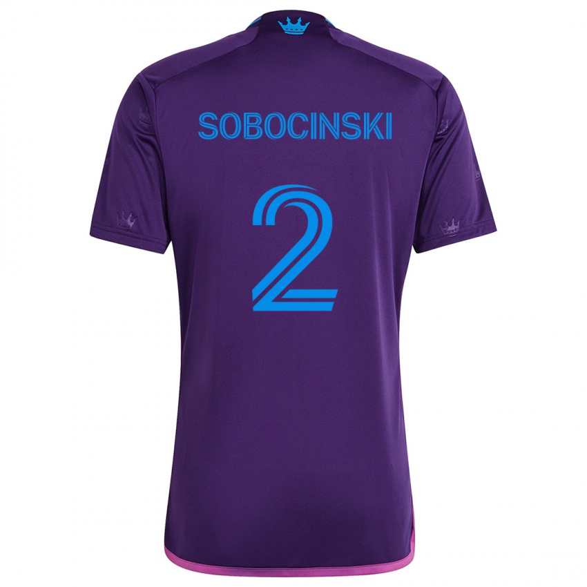 Enfant Maillot Jan Sobocinski #2 Bleu Violet Tenues Extérieur 2024/25 T-Shirt Suisse