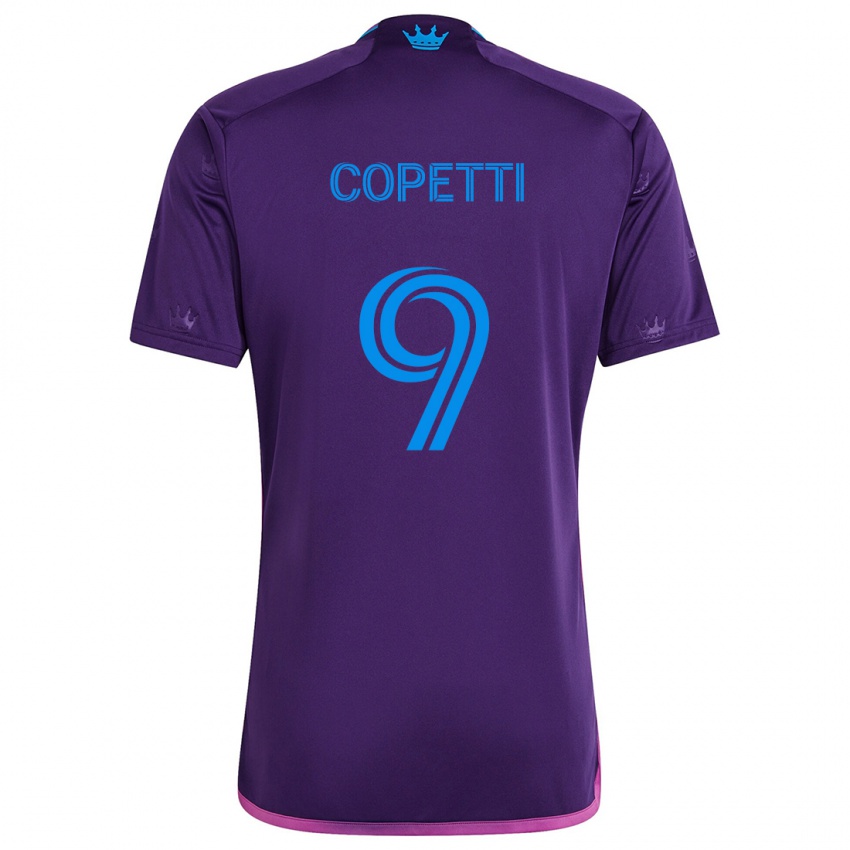 Kinder Enzo Copetti #9 Lila-Blau Auswärtstrikot Trikot 2024/25 T-Shirt Schweiz