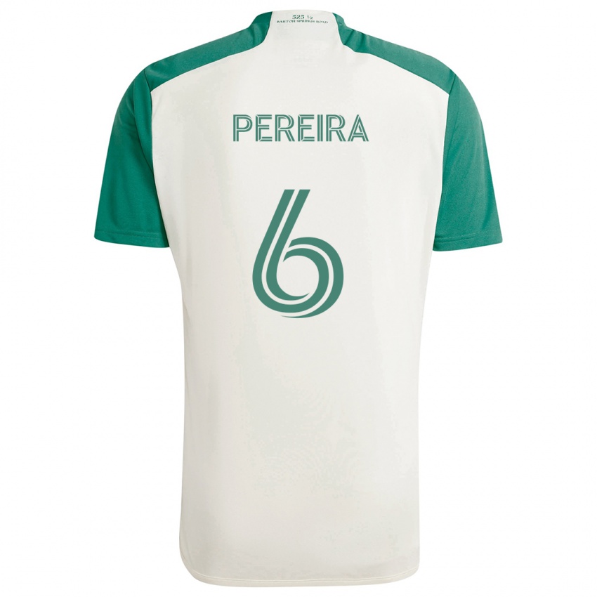 Kinder Daniel Pereira #6 Braune Farben Grün Auswärtstrikot Trikot 2024/25 T-Shirt Schweiz