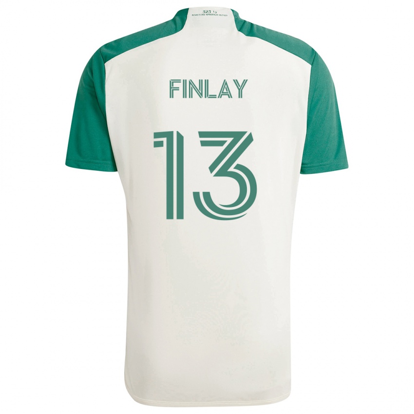 Kinder Ethan Finlay #13 Braune Farben Grün Auswärtstrikot Trikot 2024/25 T-Shirt Schweiz