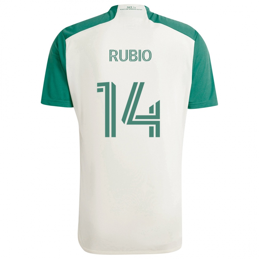 Kinder Diego Rubio #14 Braune Farben Grün Auswärtstrikot Trikot 2024/25 T-Shirt Schweiz