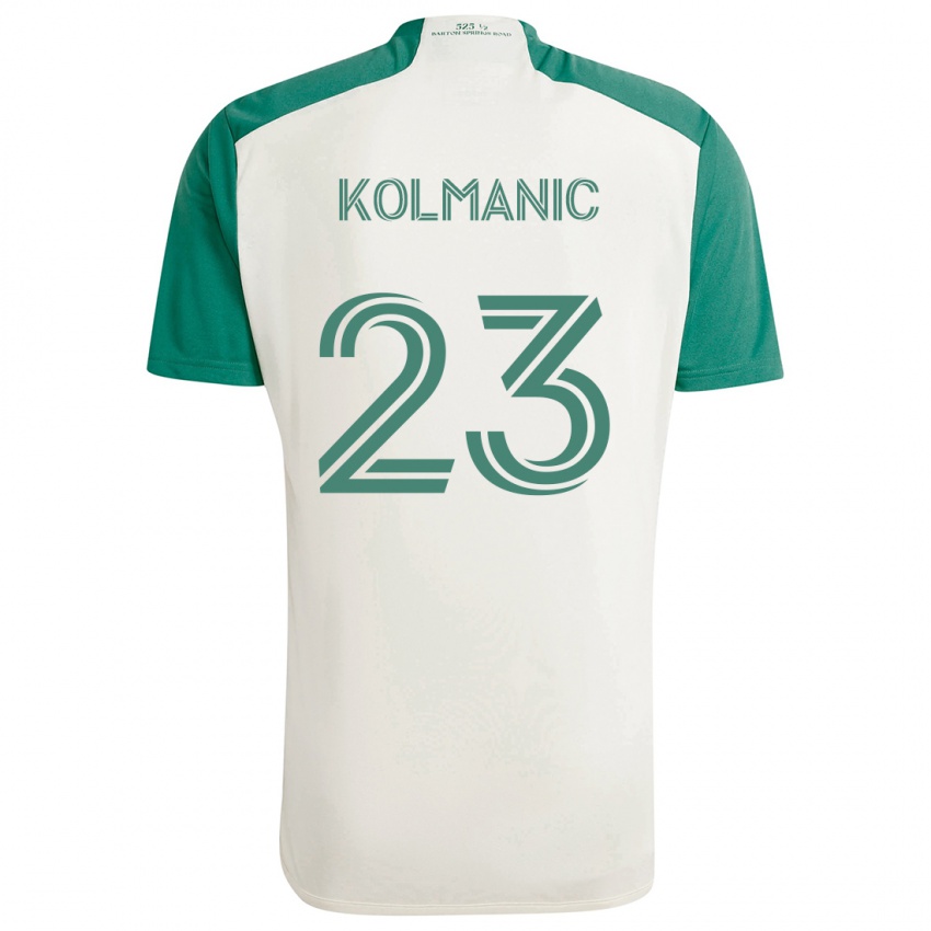 Kinder Zan Kolmanic #23 Braune Farben Grün Auswärtstrikot Trikot 2024/25 T-Shirt Schweiz