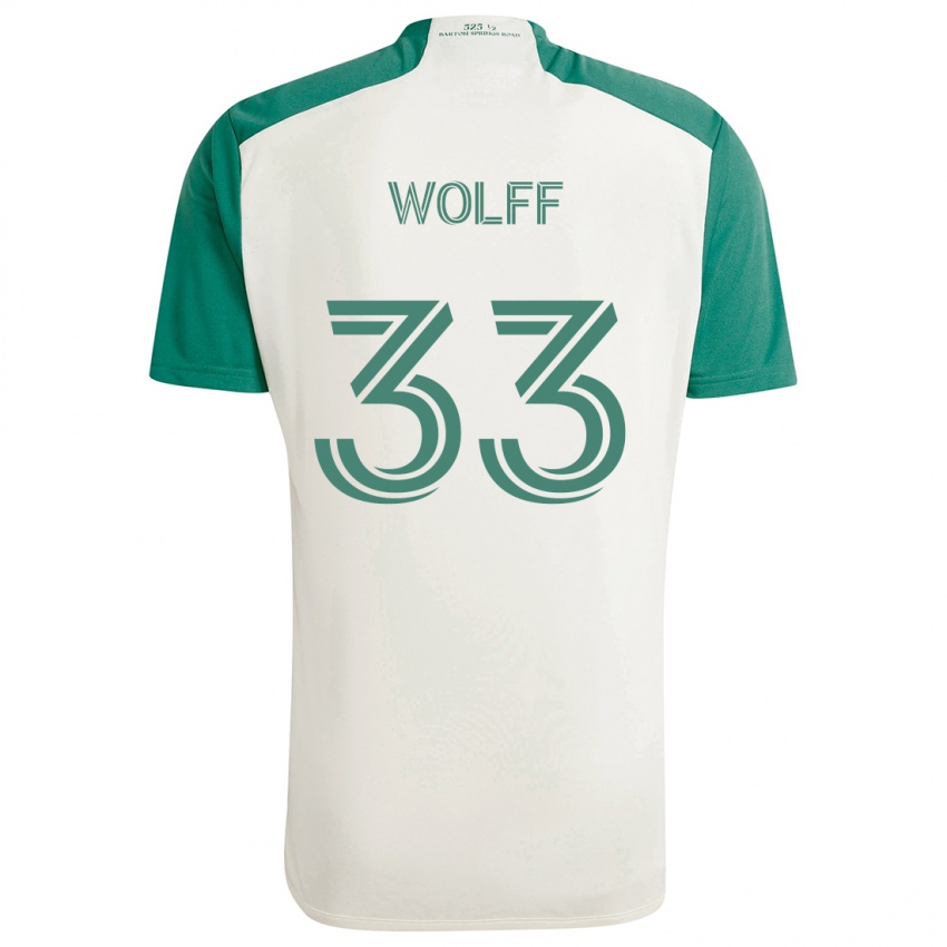 Kinder Owen Wolff #33 Braune Farben Grün Auswärtstrikot Trikot 2024/25 T-Shirt Schweiz