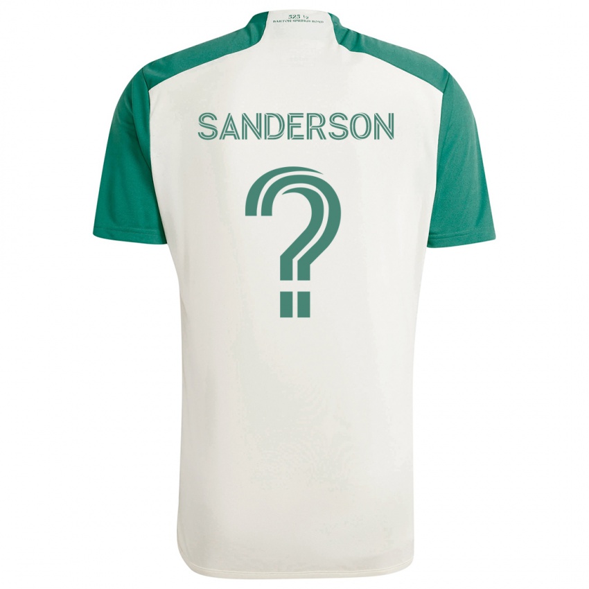 Kinder Spencer Sanderson #0 Braune Farben Grün Auswärtstrikot Trikot 2024/25 T-Shirt Schweiz