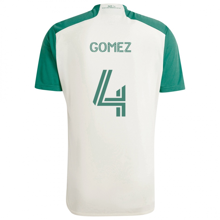 Kinder Antonio Gomez #4 Braune Farben Grün Auswärtstrikot Trikot 2024/25 T-Shirt Schweiz